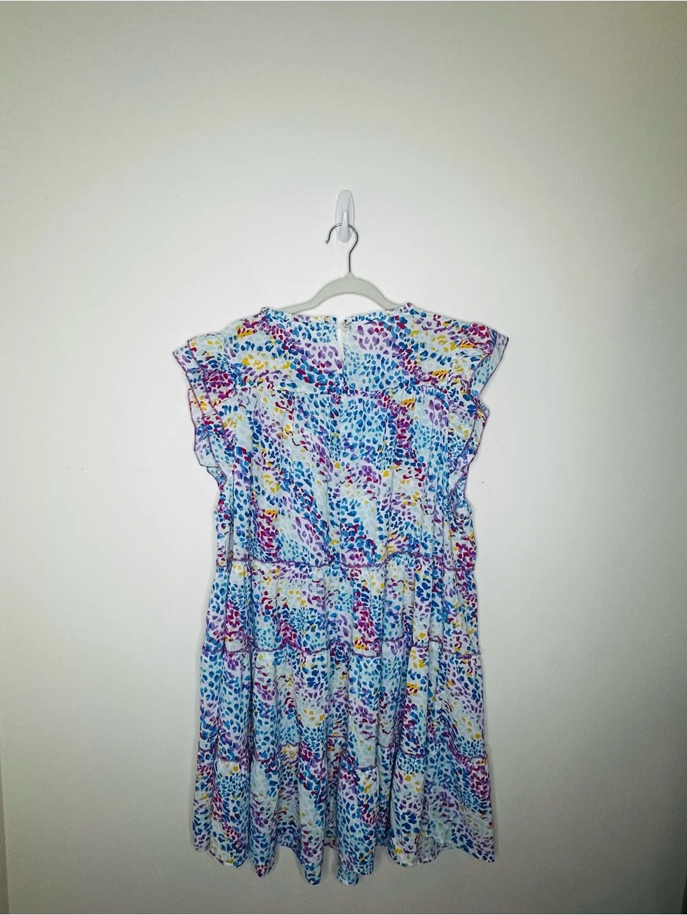 Umgee Plus Size 2XL Colorful Tiered Ruffle Sleeve Dress NWT - Picture 6 of 9
